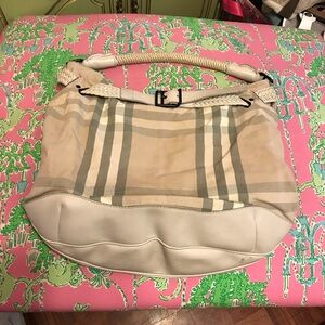 Burberry smoked check Walden handbag hobo tote purse
